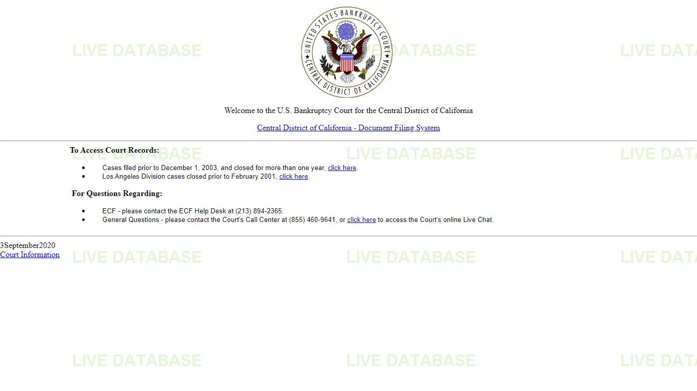 CM/ECF - U.S. Bankruptcy Court (NG 1.6.3 - LIVE)